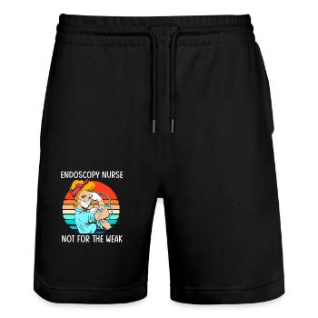 Gastroenterology - Stanley/Stella Trainer Unisex Organic Jogging Shorts - black - Front - Nik (191cm) & Marisol (170cm)