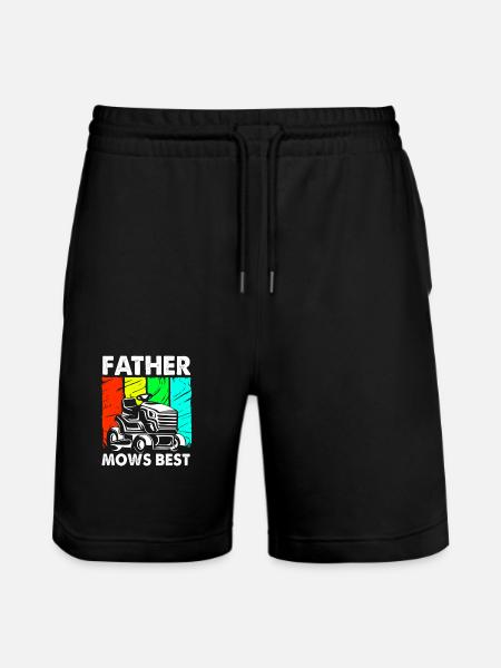 Lawn mower lawn (meadow) - Stanley/Stella Trainer Unisex Organic Jogging Shorts - black