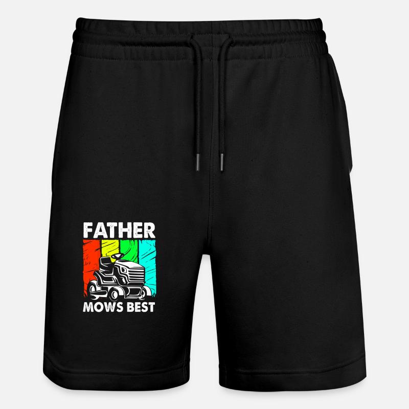 Rasenmäher Rasen (Wiese) - Stanley/Stella Unisex Bio Joggingshorts Trainer  - Schwarz