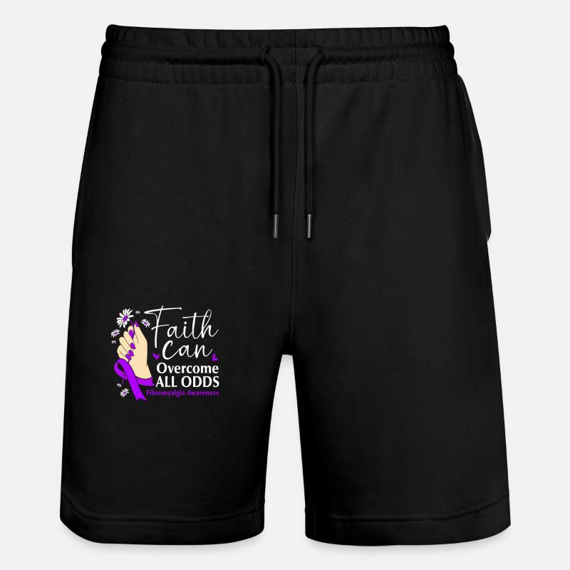 Fibro Fibromyalgie - Stanley/Stella Unisex Bio Joggingshorts Trainer  - Schwarz