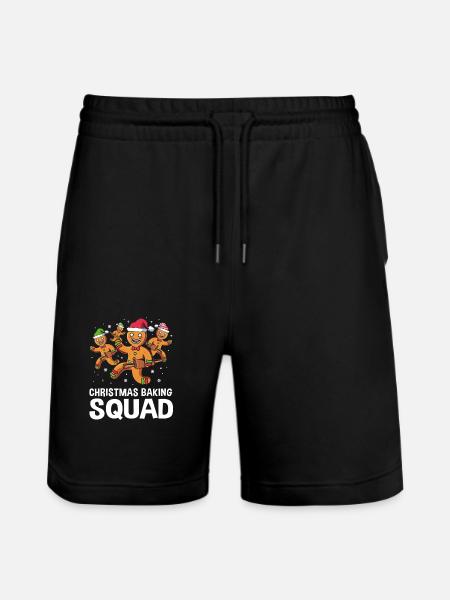 Gingerbread Man Christmas Gingerbread Gingerbread - Stanley/Stella Trainer Unisex Organic Jogging Shorts - black