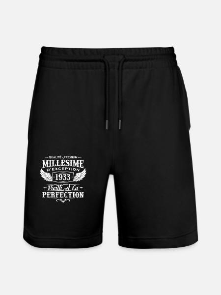 Millésime 1933 - Short de jogging bio TRAINER Stanley/Stella unisexe - noir