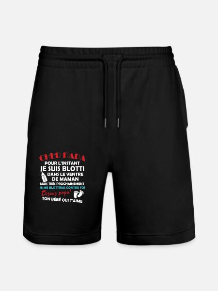 Cher papa - Short de jogging bio TRAINER Stanley/Stella unisexe - noir