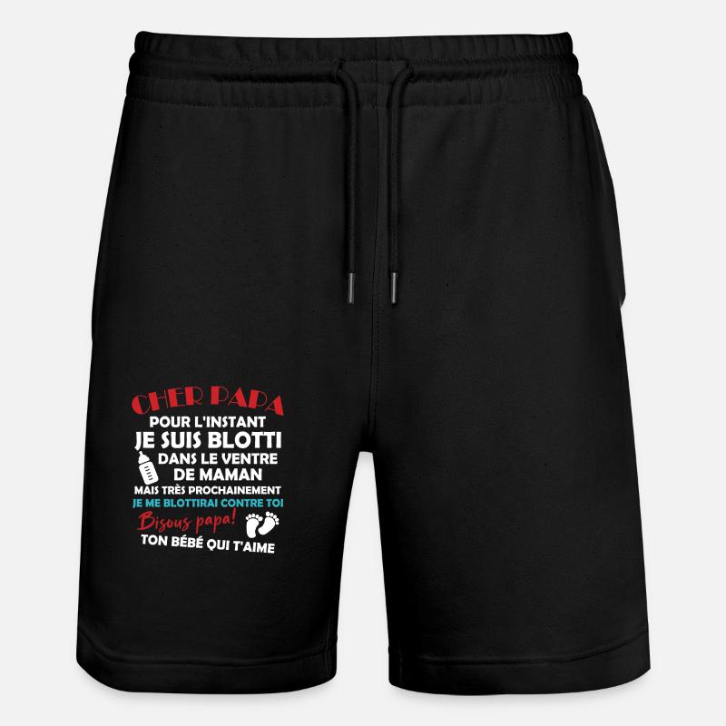 Cher papa - Short de jogging bio TRAINER Stanley/Stella unisexe - noir