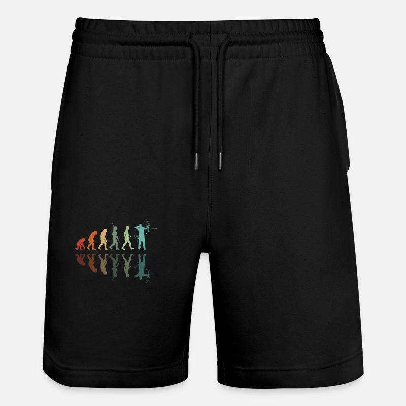 Entwicklung des Bogenschießens - Stanley/Stella Unisex Bio Joggingshorts Trainer  - Schwarz