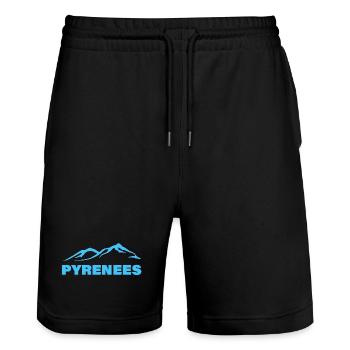 PYRENEES - Stanley/Stella Unisex Bio Joggingshorts Trainer  - Schwarz - Vorne - Nik (191cm) & Marisol (170cm)