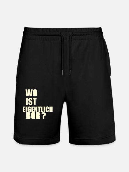 wo ist bob - Stanley/Stella Unisex Bio Joggingshorts Trainer - Schwarz