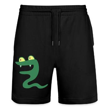 Wildtiere - Stanley/Stella Unisex Bio Joggingshorts Trainer  - Schwarz - Vorne - Nik (191cm) & Marisol (170cm)