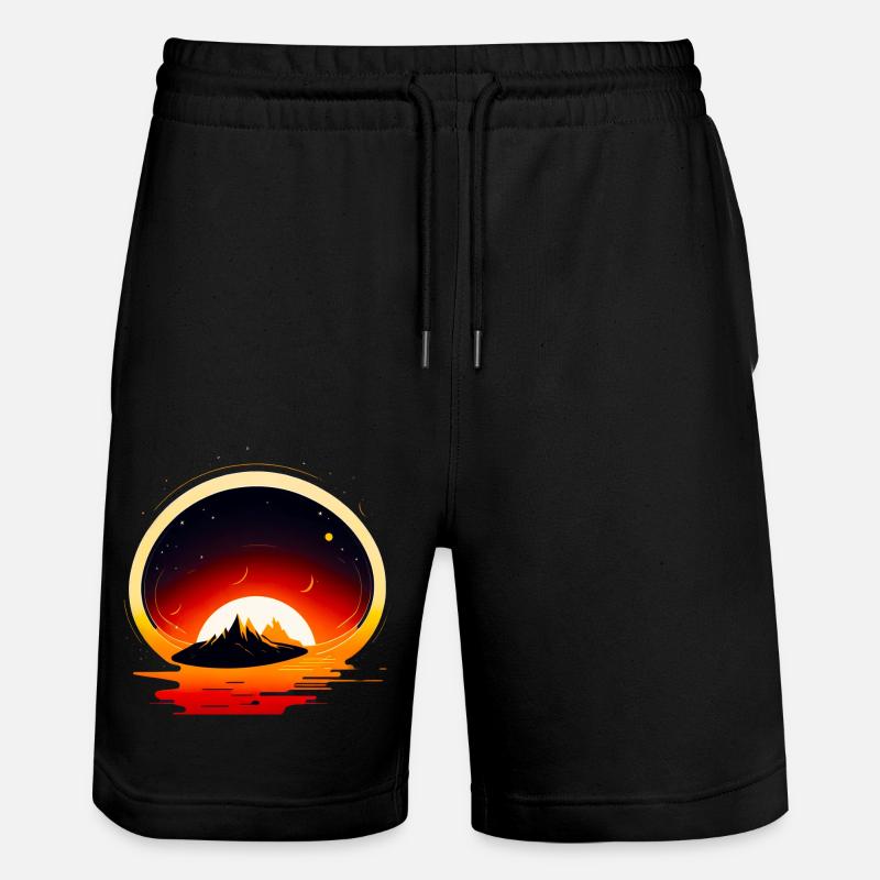 Space View / Mars - Stanley/Stella Unisex Bio Joggingshorts Trainer  - Schwarz