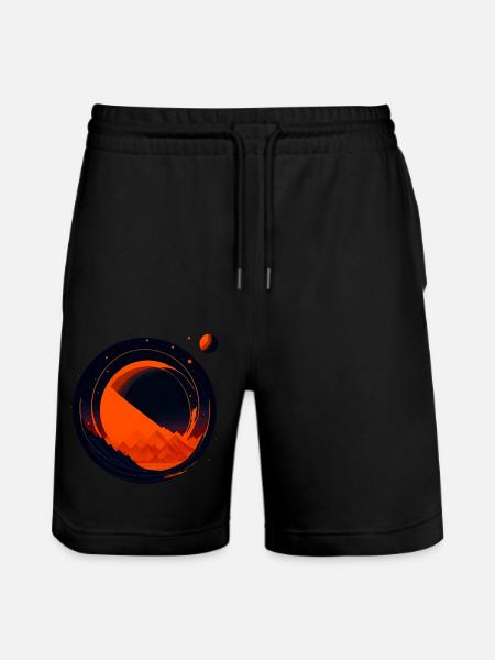 Space View / Mars 02 - Stanley/Stella Trainer Unisex Organic Jogging Shorts - black