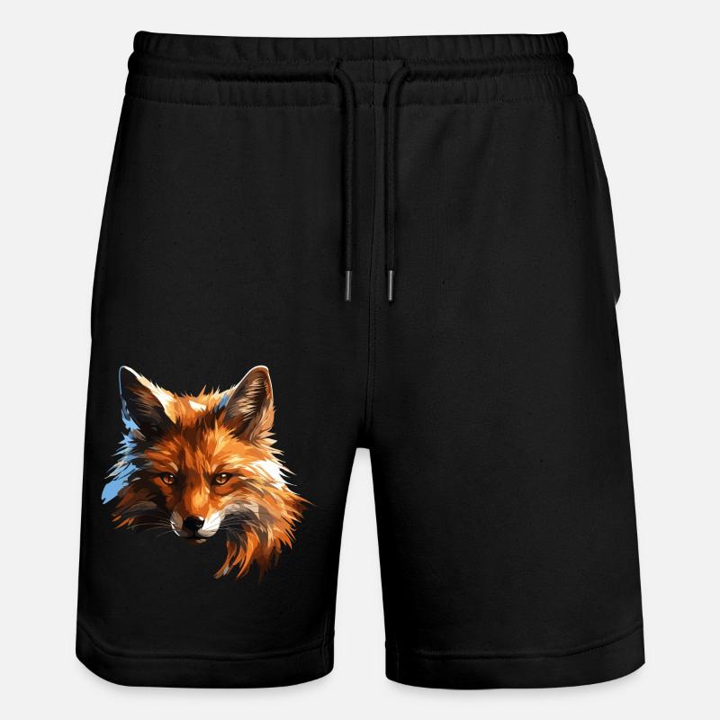 Renard polygonal - Short de jogging bio TRAINER Stanley/Stella unisexe - noir