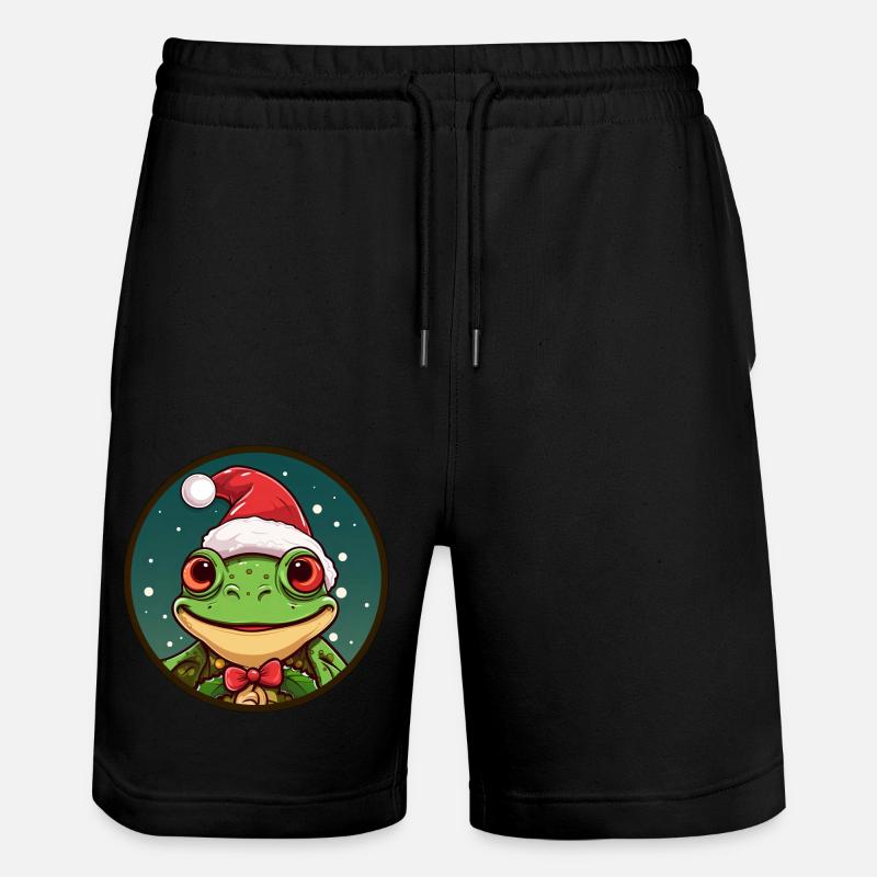 Grenouilles Noël - Short de jogging bio TRAINER Stanley/Stella unisexe - noir