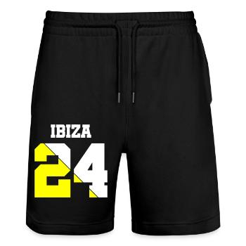 Ibiza 24 - Short de jogging bio TRAINER Stanley/Stella unisexe - noir - Devant - Nik (191cm) & Marisol (170cm)
