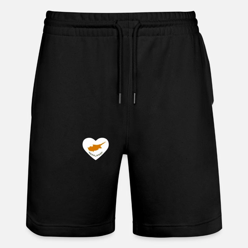 Cœur drapeau Chypre - Short de jogging bio TRAINER Stanley/Stella unisexe - noir