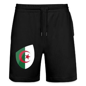 Drapeau Algérie - Short de jogging bio TRAINER Stanley/Stella unisexe - noir - Devant - Nik (191cm) & Marisol (170cm)
