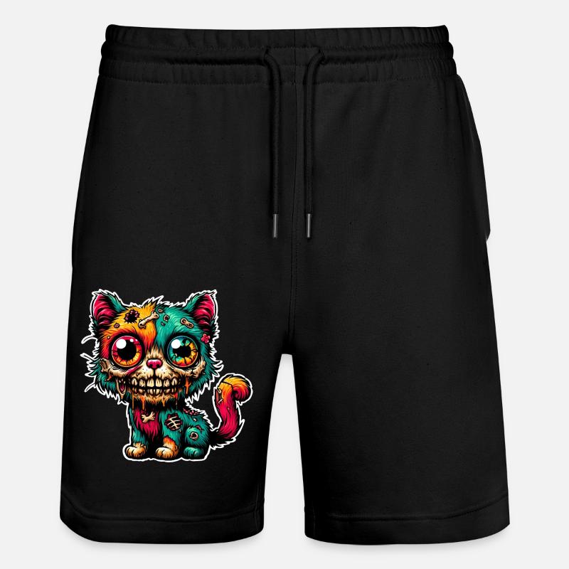 Zombie Chat Monstre Halloween - Short de jogging bio TRAINER Stanley/Stella unisexe - noir