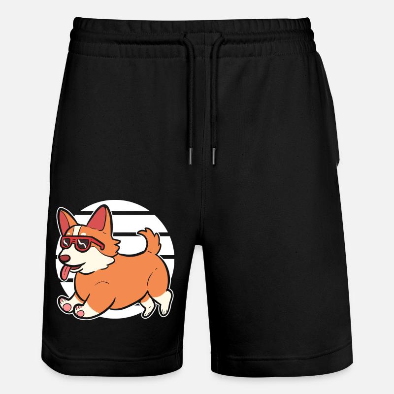 Corgi - Stanley/Stella Trainer Unisex Organic Jogging Shorts - black
