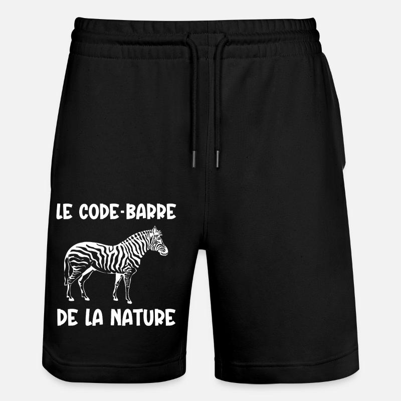 code-barre de la nature - Short de jogging bio TRAINER Stanley/Stella unisexe - noir