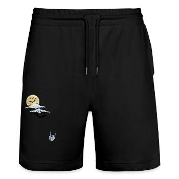 Halloween rockt - Stanley/Stella Unisex Bio Joggingshorts Trainer  - Schwarz - Vorne - Nik (191cm) & Marisol (170cm)