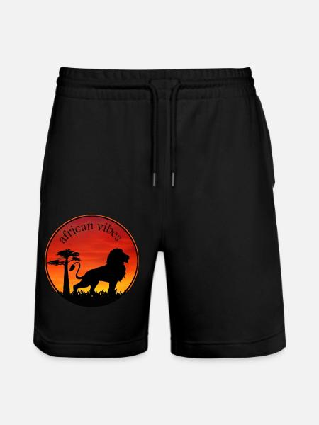 Leo 1 - Stanley/Stella Trainer Unisex Organic Jogging Shorts - black