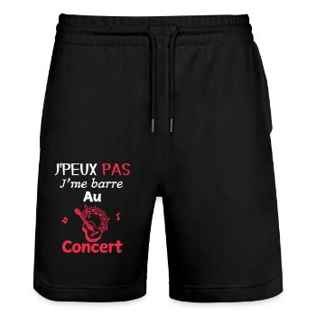 Ich kann nicht, ich gehe zum Konzert - Stanley/Stella Unisex Bio Joggingshorts Trainer  - Schwarz - Vorne - Nik (191cm) & Marisol (170cm)