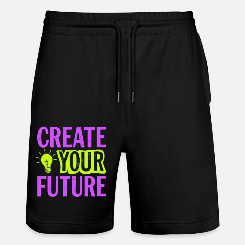 Create Your Future Glühbirne - Stanley/Stella Unisex Bio Joggingshorts Trainer  - Schwarz