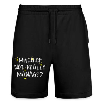 Unfug nicht wirklich geschafft lustig sarkastisch - Stanley/Stella Unisex Bio Joggingshorts Trainer  - Schwarz - Vorne - Nik (191cm) & Marisol (170cm)