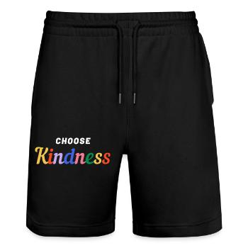 Choose Kindness-Pride - Stanley/Stella Unisex Bio Joggingshorts Trainer  - Schwarz - Vorne - Nik (191cm) & Marisol (170cm)