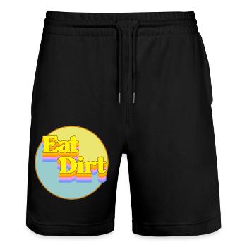 Dreck fressen - Stanley/Stella Unisex Bio Joggingshorts Trainer  - Schwarz - Vorne - Nik (191cm) & Marisol (170cm)