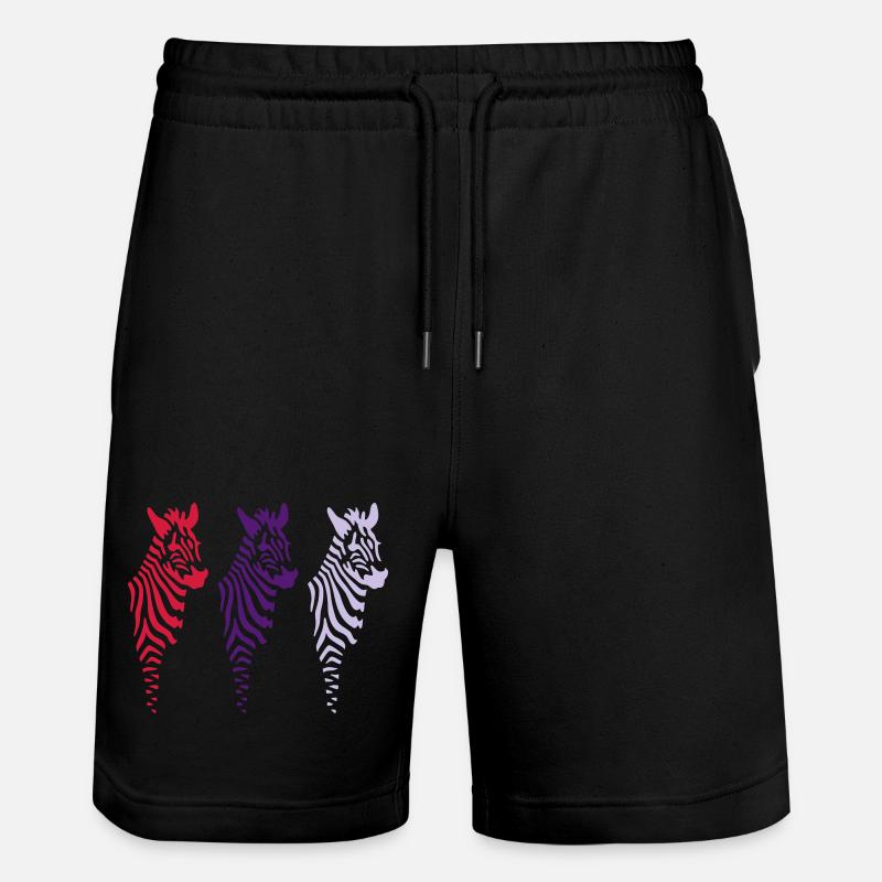 three zebras (b) - Short de jogging bio TRAINER Stanley/Stella unisexe - noir
