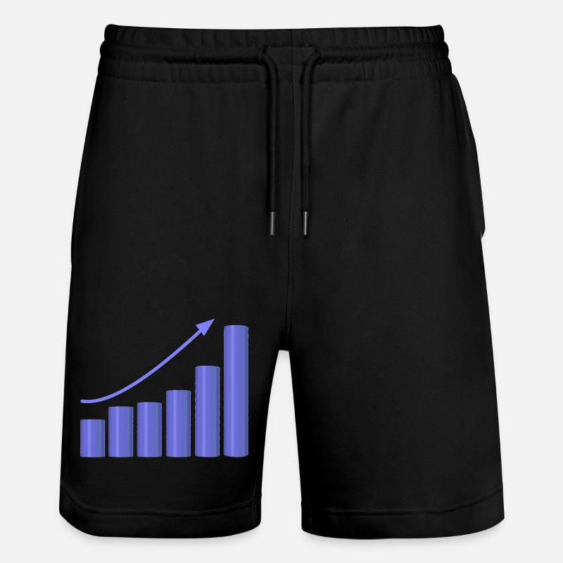 Growth chart with dynamic slope - Stanley/Stella Trainer Unisex Organic Jogging Shorts - black