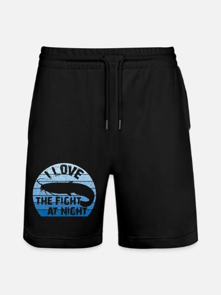 Catfish fishing | Waller | Fight - Stanley/Stella Trainer Unisex Organic Jogging Shorts - black