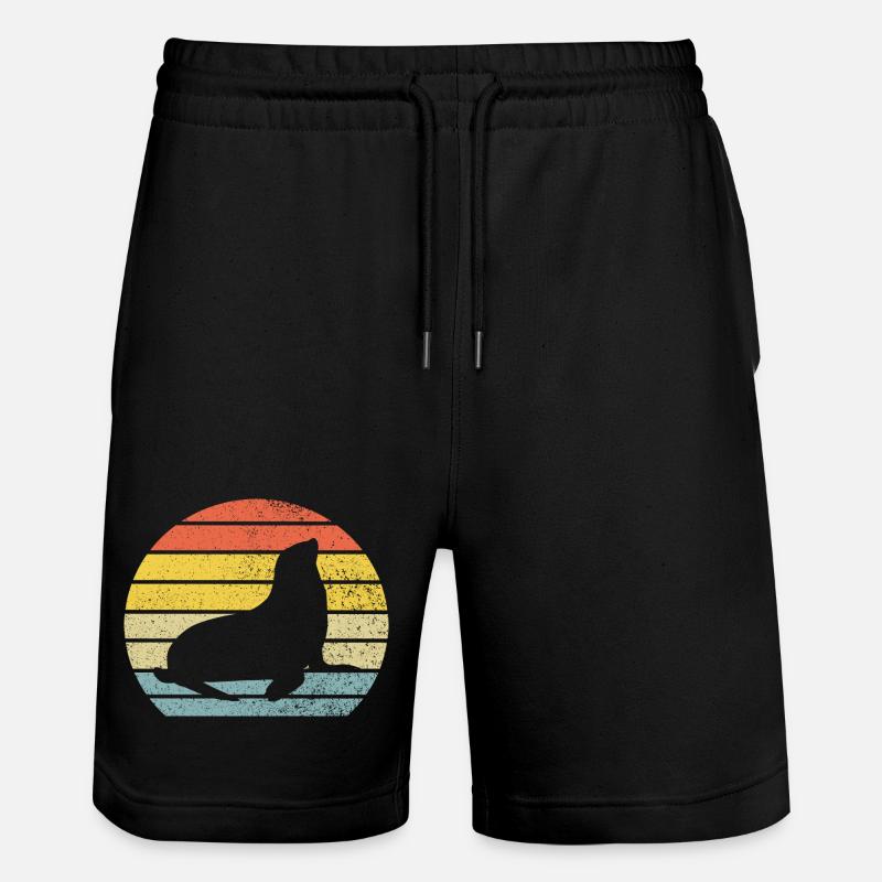 Phoque lion de mer - Short de jogging bio TRAINER Stanley/Stella unisexe - noir