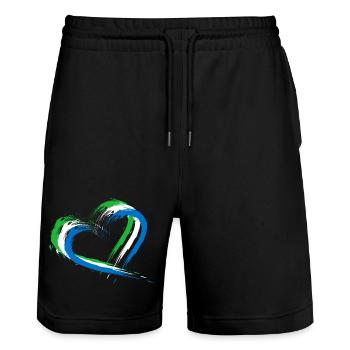 Sierra Leone - Stanley/Stella Unisex Bio Joggingshorts Trainer  - Schwarz - Vorne - Nik (191cm) & Marisol (170cm)