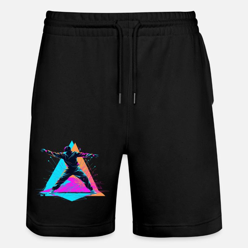 Breakdance Couleurs Rétro - Short de jogging bio TRAINER Stanley/Stella unisexe - noir