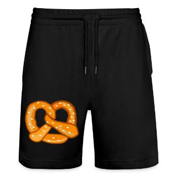 Bretzel - Short de jogging bio TRAINER Stanley/Stella unisexe - noir - Devant - Nik (191cm) & Marisol (170cm)