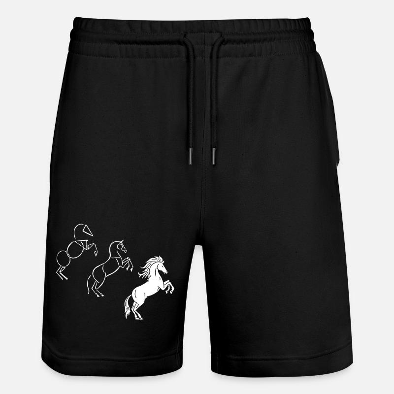 Dessine-moi un cheval blanc - Short de jogging bio TRAINER Stanley/Stella unisexe - noir
