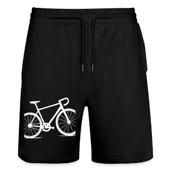 Road Bike Motivation – Bicycle & Cycling Motif - Stanley/Stella Trainer Unisex Organic Jogging Shorts - black - Front - Nik (191cm) & Marisol (170cm)