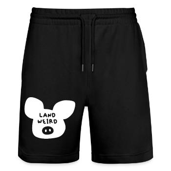 Des citations bizarres de cochons cool, fermier fermier - Short de jogging bio TRAINER Stanley/Stella unisexe - noir - Devant - Nik (191cm) & Marisol (170cm)