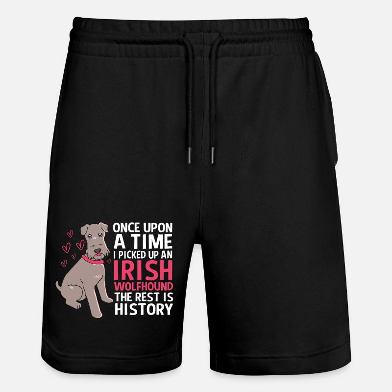 Irish wolfhound - Stanley/Stella Trainer Unisex Organic Jogging Shorts - black