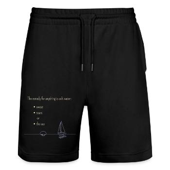 The remedy for anything... für dunkle Produkte - Stanley/Stella Unisex Bio Joggingshorts Trainer  - Schwarz - Vorne - Nik (191cm) & Marisol (170cm)