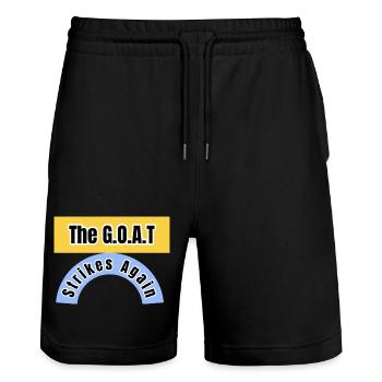 Le GOAT frappe à nouveau - Short de jogging bio TRAINER Stanley/Stella unisexe - noir - Devant - Nik (191cm) & Marisol (170cm)