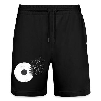 Vinyle - Short de jogging bio TRAINER Stanley/Stella unisexe - noir - Devant - Nik (191cm) & Marisol (170cm)