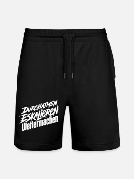 Weitermachen Humor - Stanley/Stella Unisex Bio Joggingshorts Trainer - Schwarz