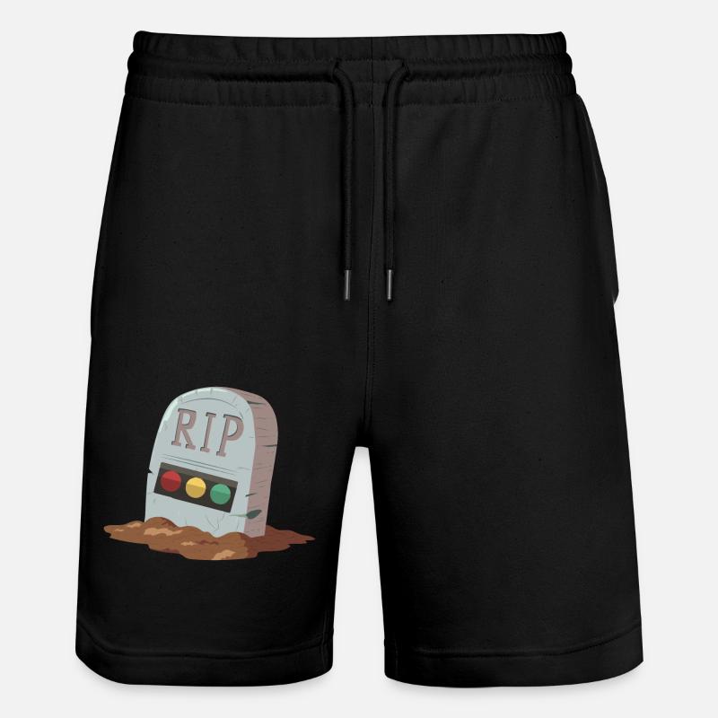 Ampel Ruhe in Frieden RIP - Stanley/Stella Unisex Bio Joggingshorts Trainer  - Schwarz