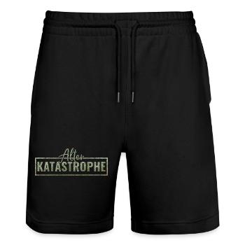 Alter Katastrophe - Stanley/Stella Unisex Bio Joggingshorts Trainer  - Schwarz - Vorne - Nik (191cm) & Marisol (170cm)
