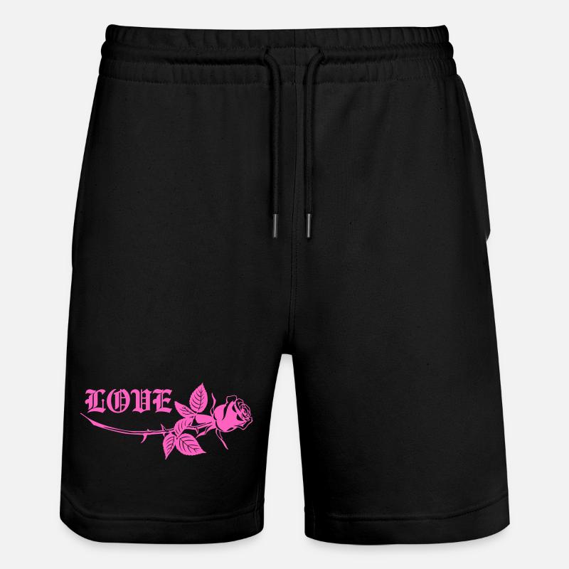 Rose d’amour - Short de jogging bio TRAINER Stanley/Stella unisexe - noir