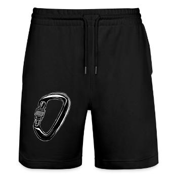 Mousqueton d’escalade - T-shirt d’escalade - Short de jogging bio TRAINER Stanley/Stella unisexe - noir - Devant - Nik (191cm) & Marisol (170cm)