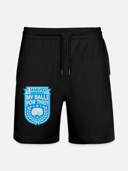 I shaved my balls - Stanley/Stella Trainer Unisex Organic Jogging Shorts - black
