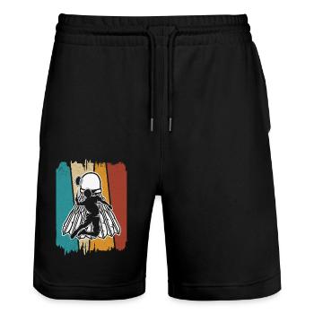 Badminton - Stanley/Stella Unisex Bio Joggingshorts Trainer  - Schwarz - Vorne - Nik (191cm) & Marisol (170cm)